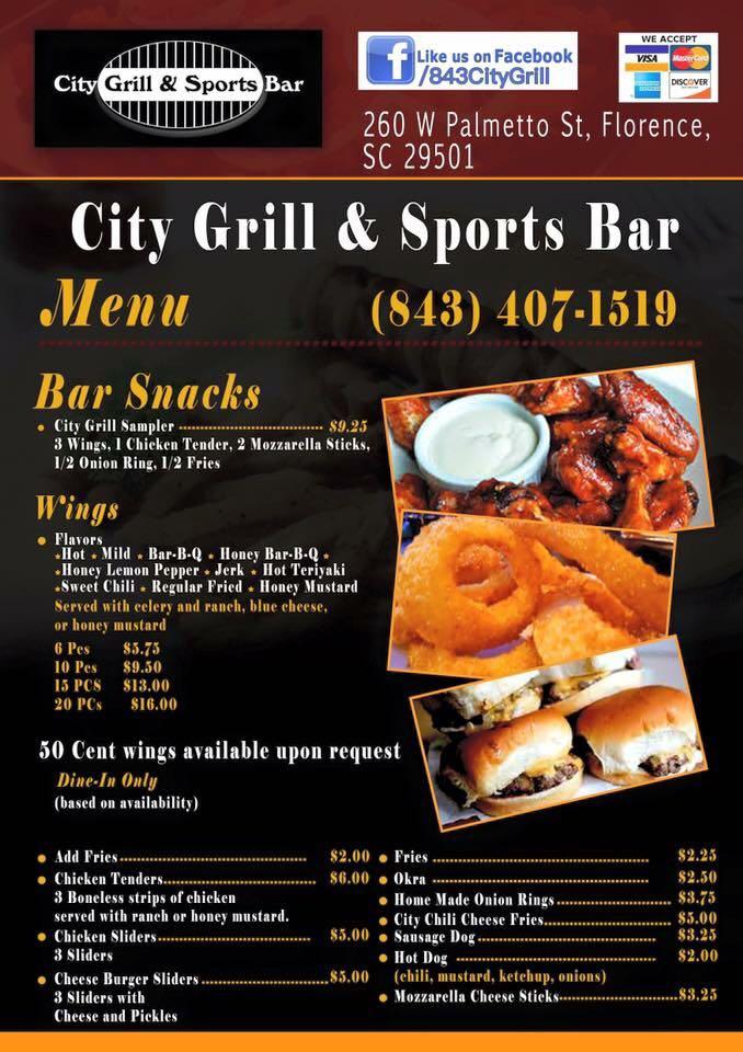 City Grill and Sports Bar Menu image 2